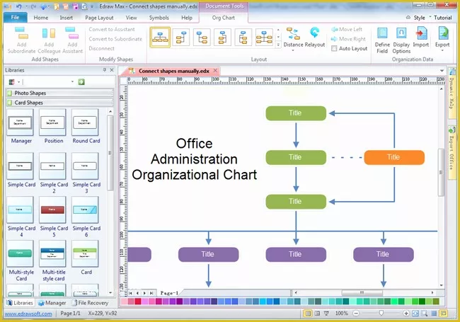 Org Chart Free Templates Excel Of Fice Administration organizational Chart