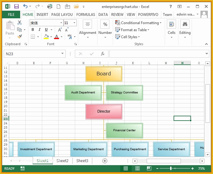 Org Chart Free Templates Excel Of organizational Chart Template Excel 2013 Picture