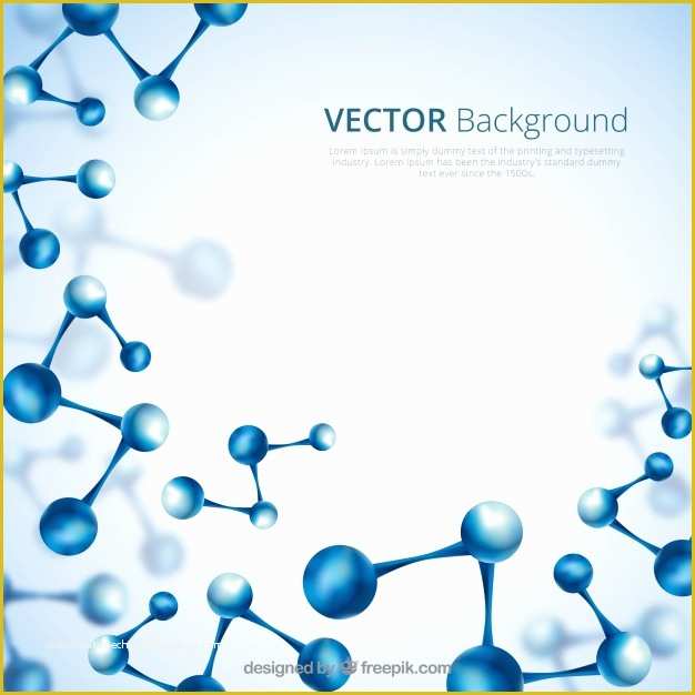 Organic Chemistry Powerpoint Templates Free Download Of Abstract Background Of Blue Molecules Vector