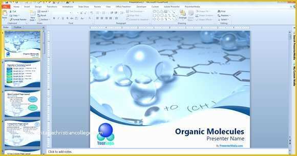Organic Chemistry Powerpoint Templates Free Download Of Free Scientific Powerpoint Template