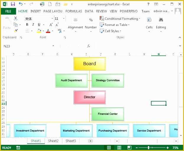 Excel Organizational Chart Template Free Downloads