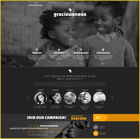 Orphanage Website Templates Free Download Of 21 Non Profit Bootstrap themes &amp; Templates