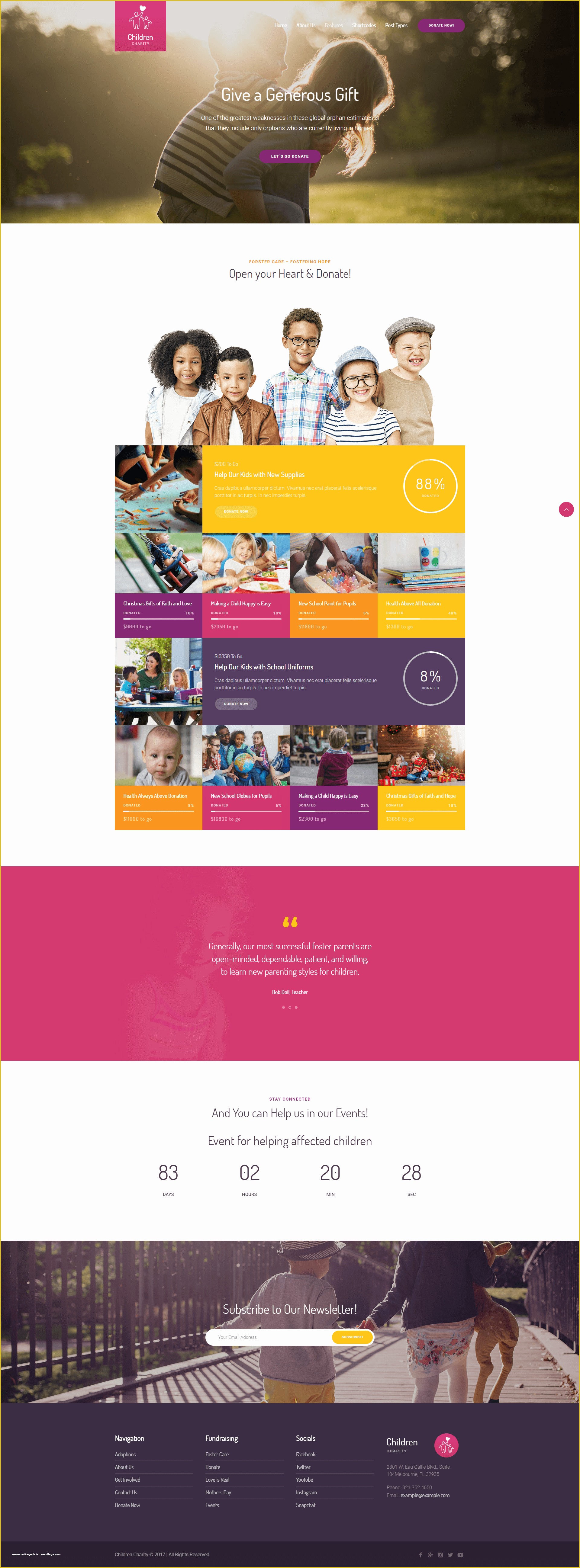 Orphanage Website Templates Free Download Of Children Charity Wordpress theme Cmsmasters Ficial