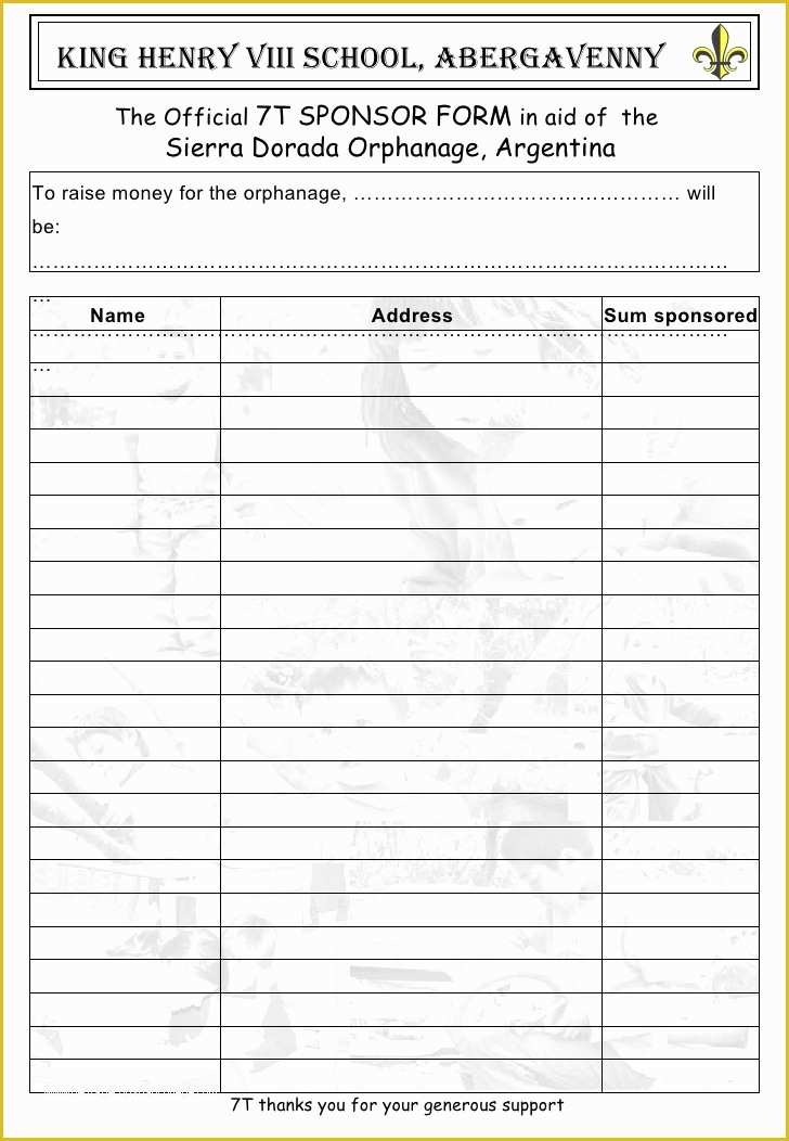 Orphanage Website Templates Free Download Of Sponsor form