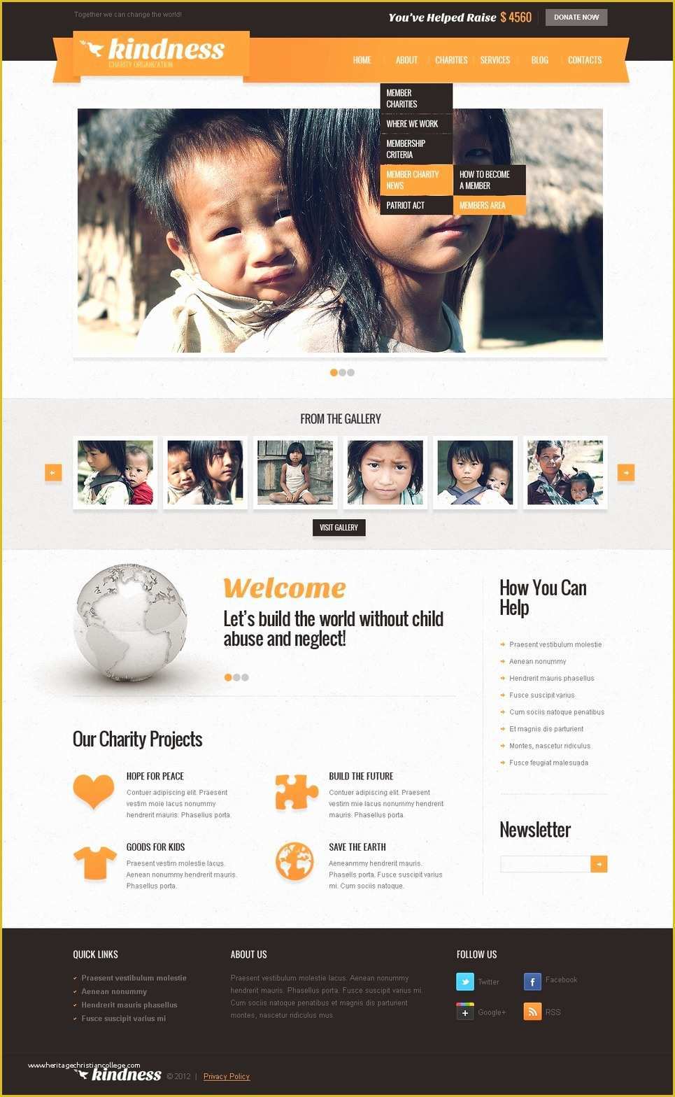 Orphanage Website Templates Free Download Of World Class Wordpress Charity organization themes