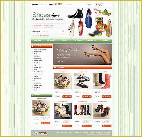 Oscommerce Templates Free Of 3 Shoe Store Os Merce themes & Templates