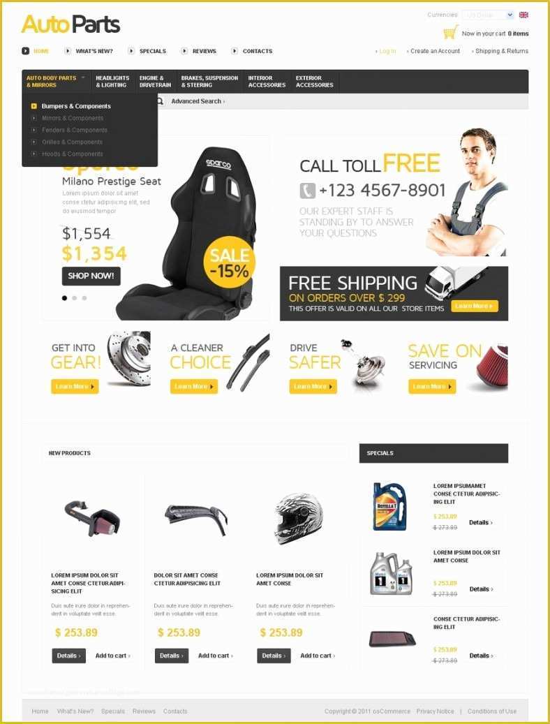 Oscommerce Templates Free Of Auto Parts Os Merce Templates & themes