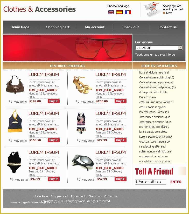 Oscommerce Templates Free Of Built In Os Merce Templates Hostricity