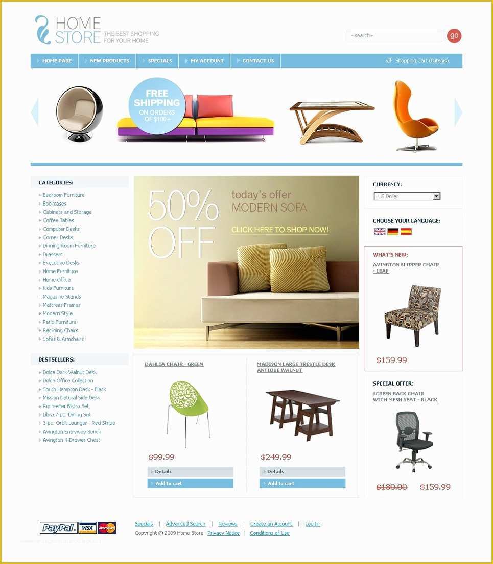 Oscommerce Templates Free Of Interior & Furniture Os Merce Template