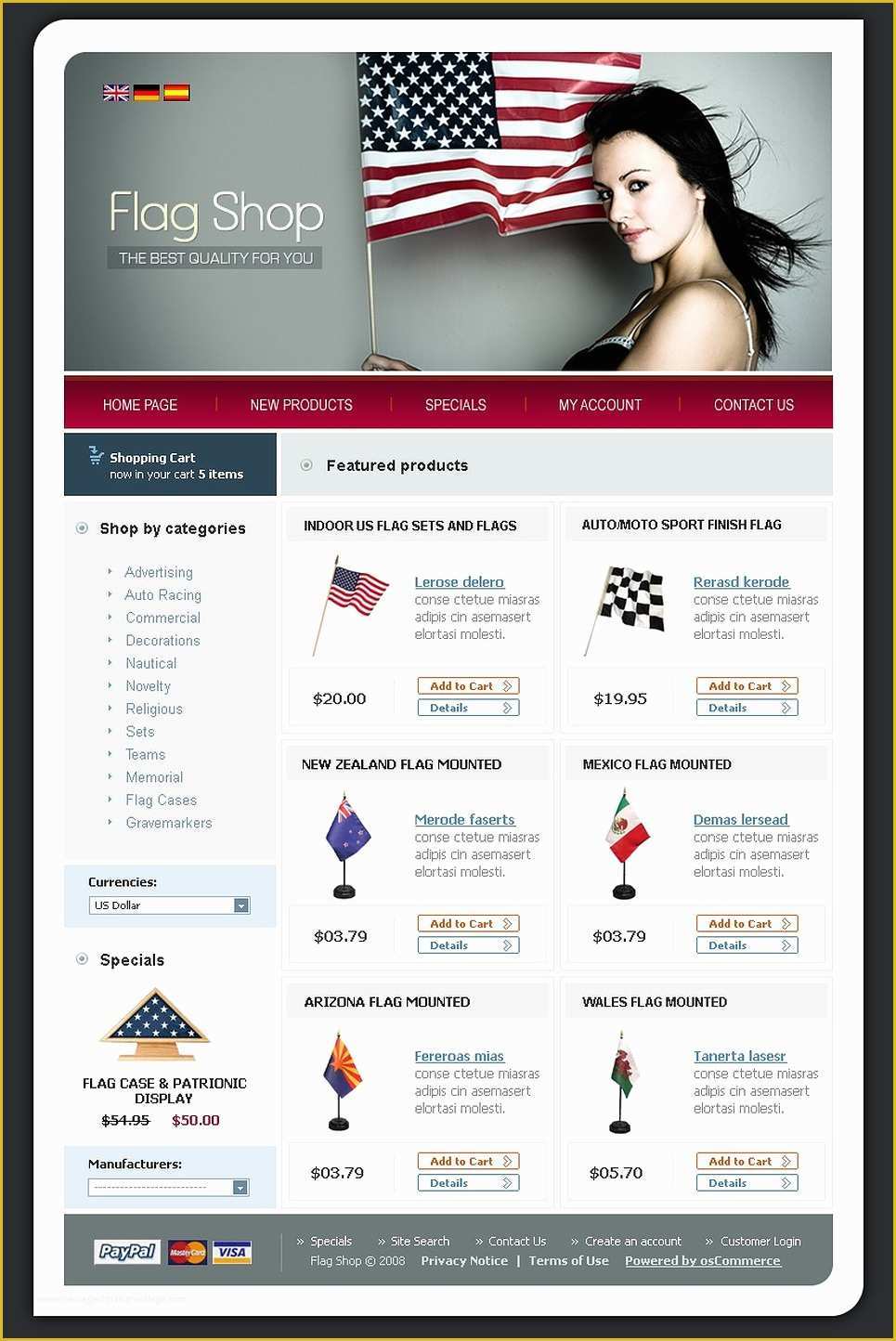 Oscommerce Templates Free Of Politics Os Merce Template