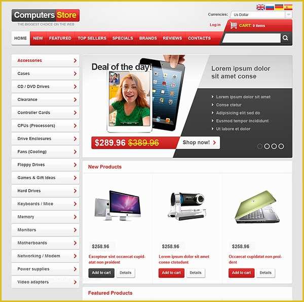 Oscommerce Templates Free Of Puter Store Os Merce Templates & themes