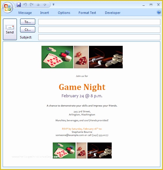 Outlook Email Invitation Templates Free Of Invitation Template Outlook
