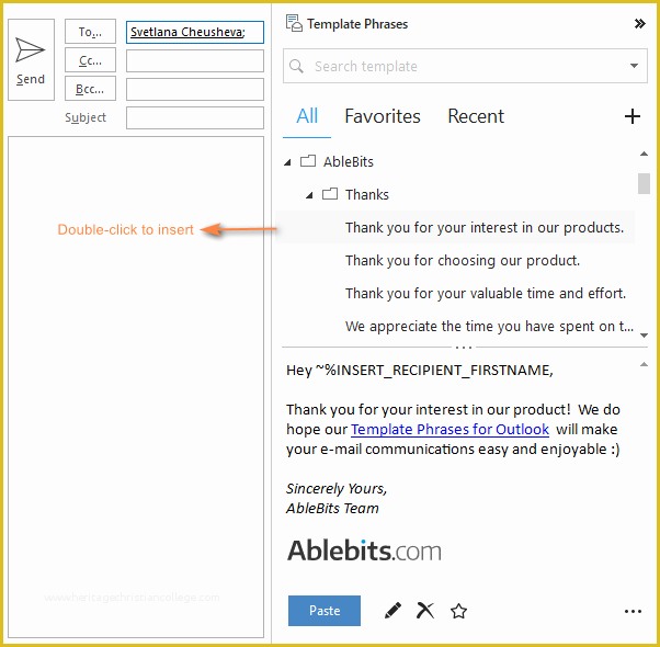 Outlook Email Templates Free Of Create Email Templates In Outlook 2016 2013 for New