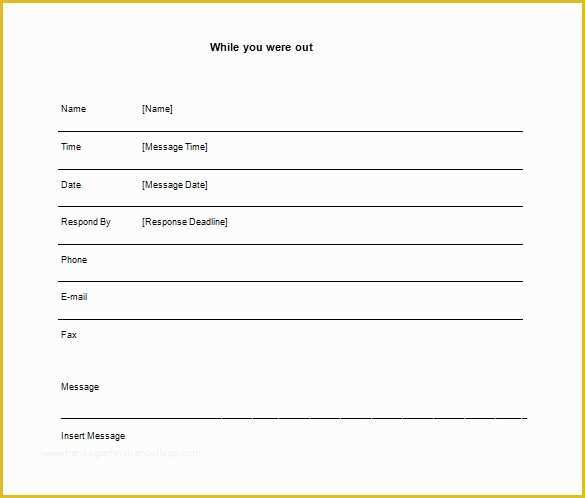 Outlook form Templates Download Free Of 21 Phone Message Templates Pdf Doc