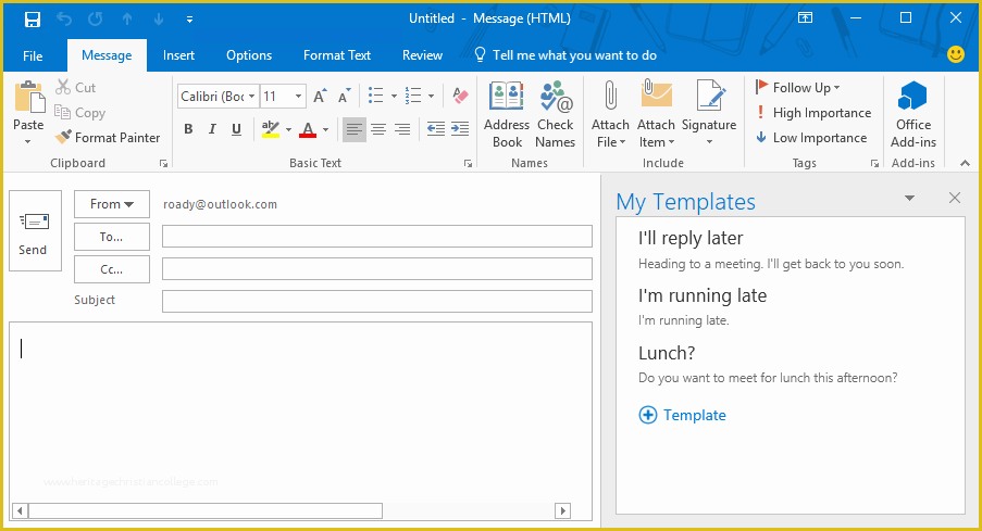 Outlook form Templates Download Free Of Working with Message Templates Howto Outlook