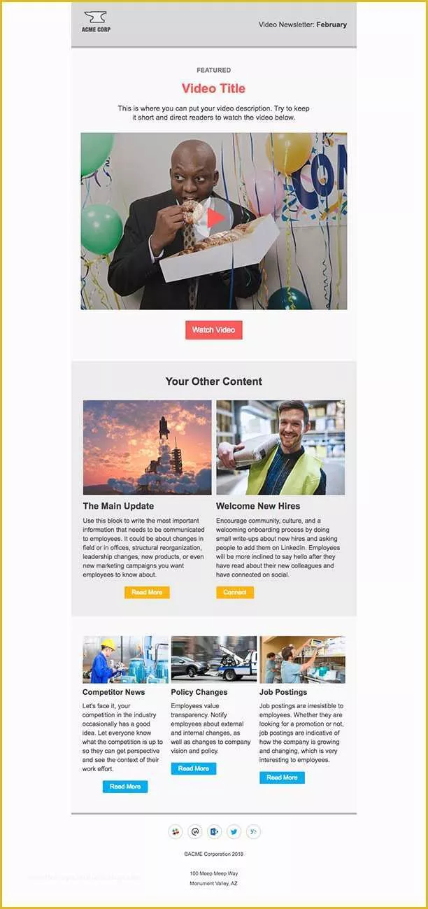 Outlook Newsletter Template Free Of 5 Internal Newsletter Templates for Outlook that Employees