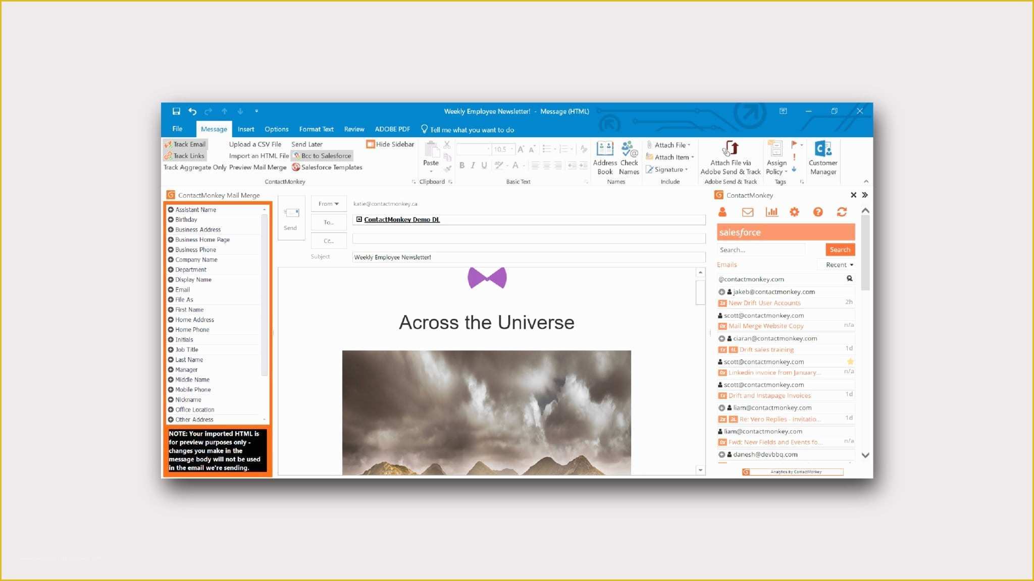 Outlook Newsletter Template Free Of Newsletter In Outlook Send Responsive HTML Employee