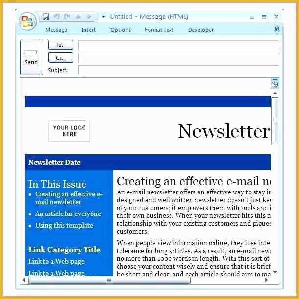 Outlook Newsletter Template Free Of Outlook Template Newsletter Email Delivery Email Delivery