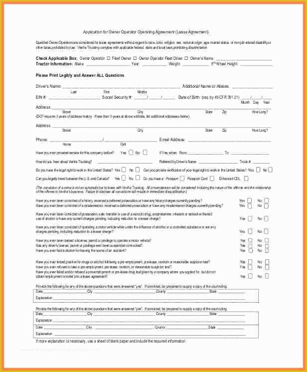 Owner Operator Lease Agreement Template Free Of 7 Owner Operator Lease Agreement Template