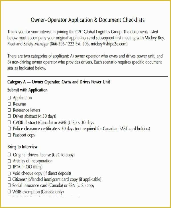 Owner Operator Lease Agreement Template Free Of 8 Owner Operator Lease Agreement Sample Free Sample