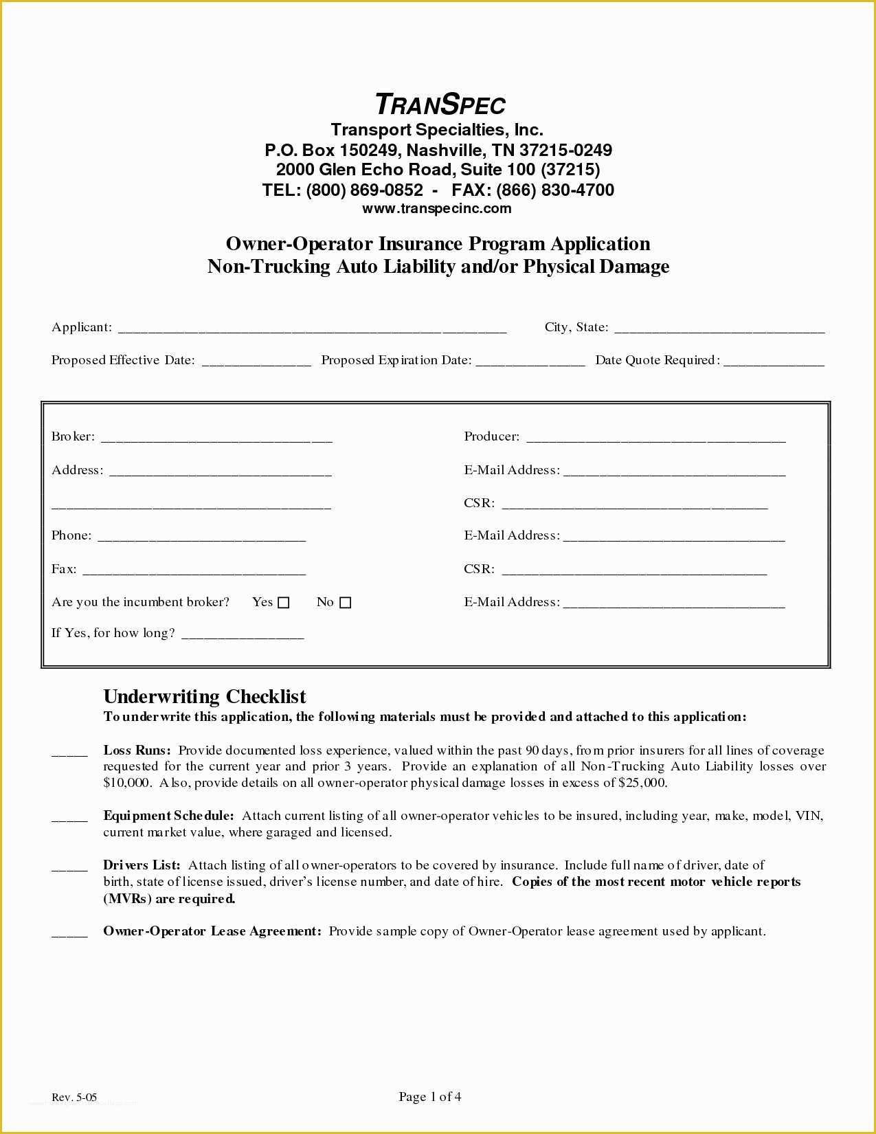 Owner Operator Lease Agreement Template Free Of Lease Agreement Trucking Owner