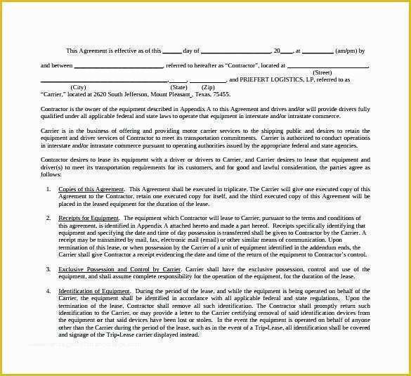 Owner Operator Lease Agreement Template Free Of Taxi Driver Contract Template Drivers Taxi Driver