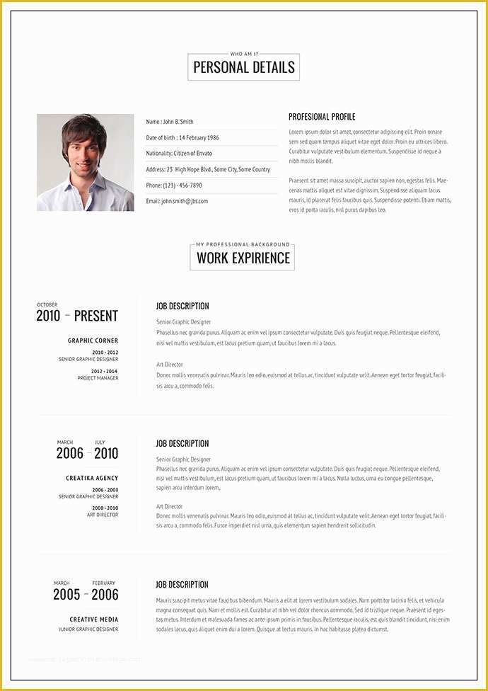 Pages Cv Template Free Of 20 Intriguing Line Resume Templates