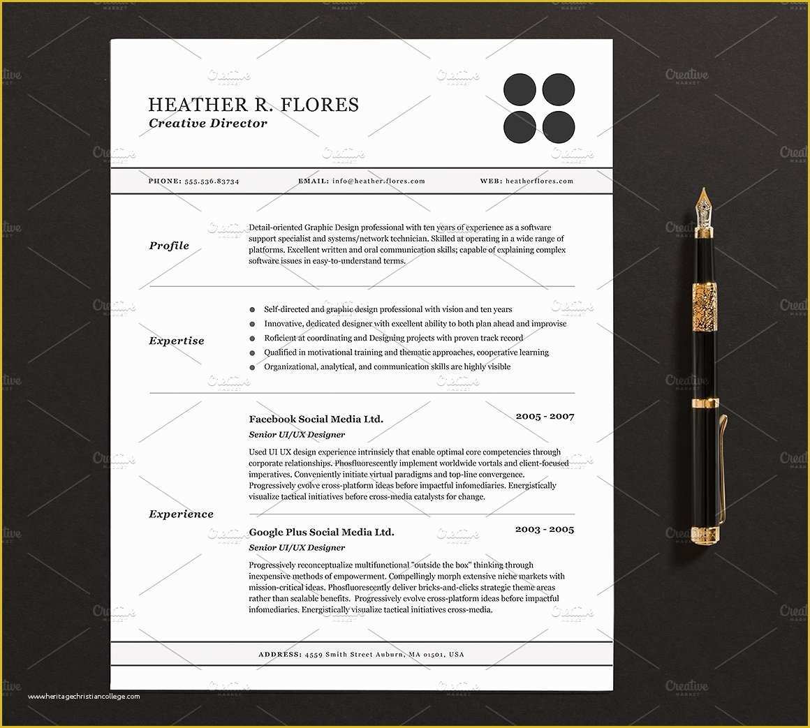 Pages Cv Template Free Of 3 Pages Resume Cv Template Full Set Resume Templates