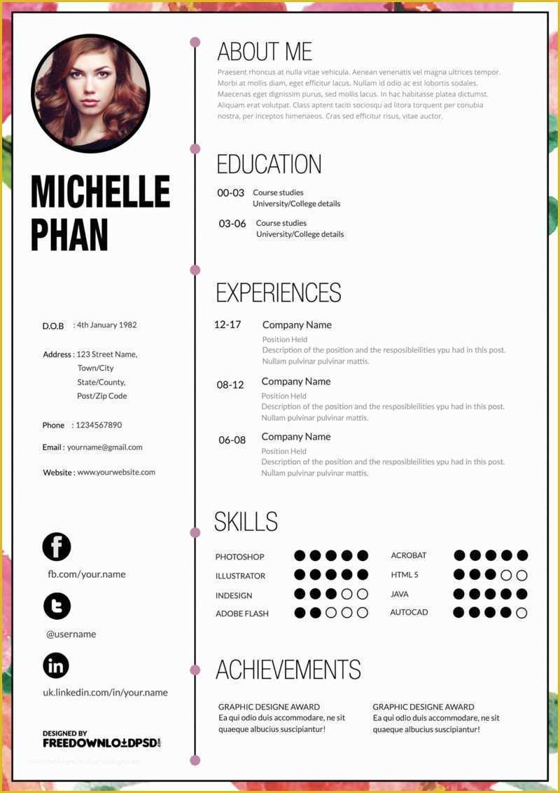 Pages Cv Template Free Of Designer Cv Template Free Psd