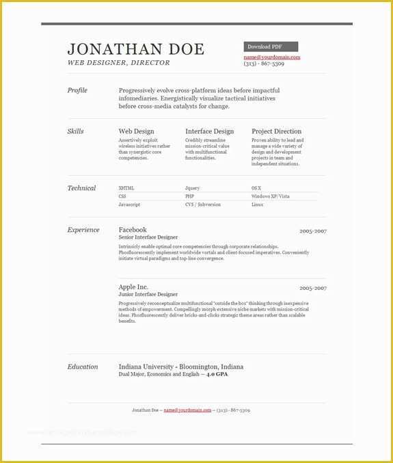 Pages Cv Template Free Of Free Professional Line E Page Resume Templates – the