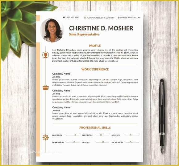 Pages Cv Template Free Of Professional Cv Template 4 Pages Resume Templates