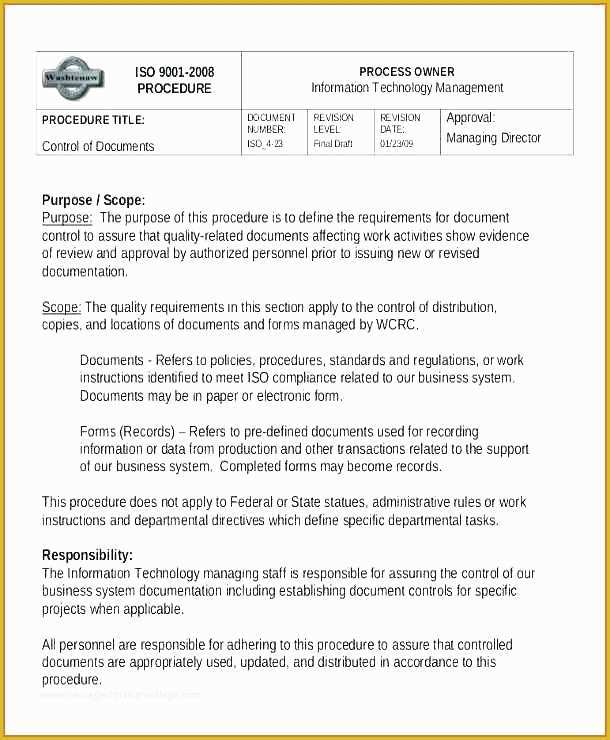 Pages Resume Templates 2017 Free Of iso 9001 sop Template