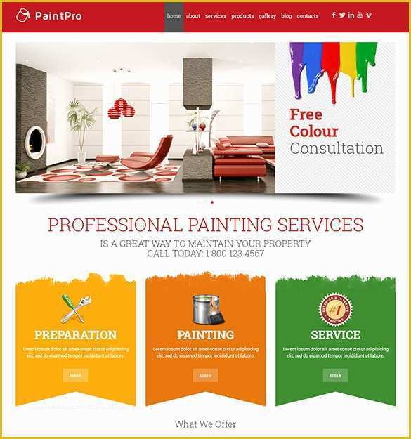 Painting Contract Template Free Download Of 11 Painting Pany Wordpress Templates & themes