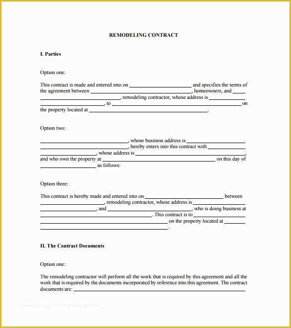 Painting Contract Template Free Download Of Home Remodeling Contract Template 7 Free Word Pdf