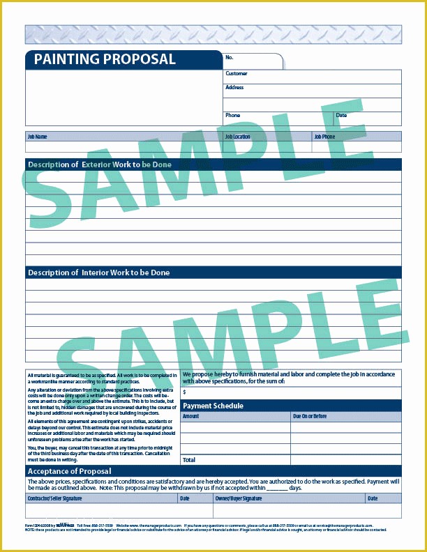 Painting Proposal Template Free Of Painting Proposal form