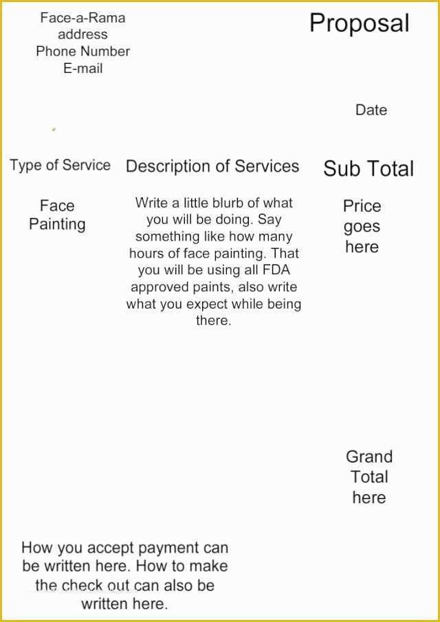 Painting Proposal Template Free Of Painting Proposal Free Download the Best Home School