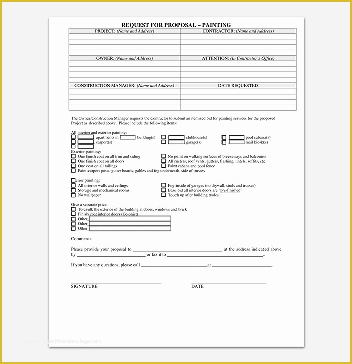 Painting Proposal Template Free Of Painting Quotation Template 8 for Word Excel Pdf