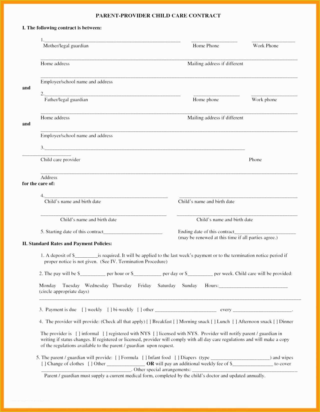 Parent Child Contract Templates Free Download Of 26 Contract Between Parent and Child Professional