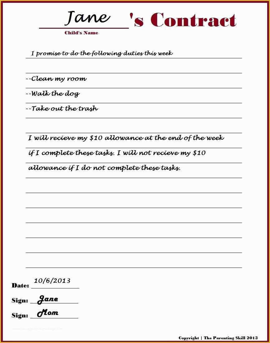 parent-child-contract-templates-free-download-of-blank-contract-example