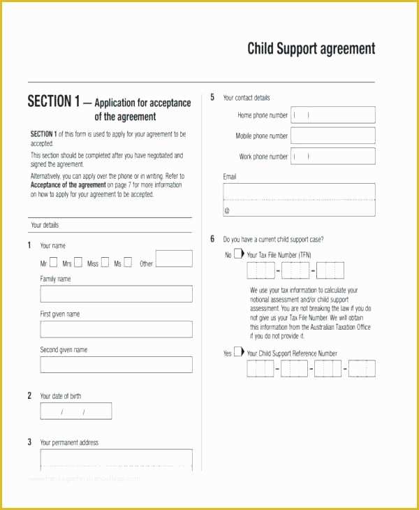 Parent Child Contract Templates Free Download Of Child Support Agreement Template Free Download Between