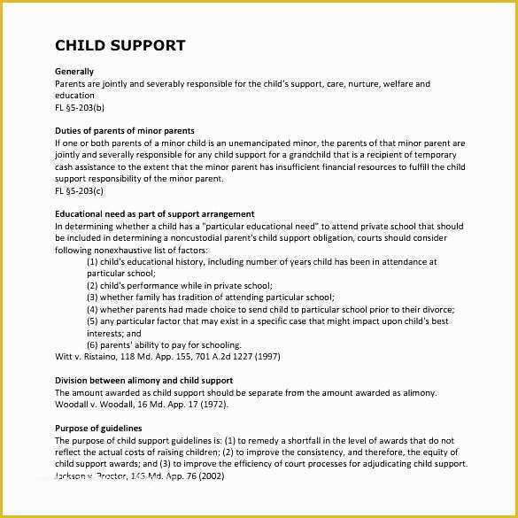 Parent Child Contract Templates Free Download Of Child Support Agreement Template Free Download Between