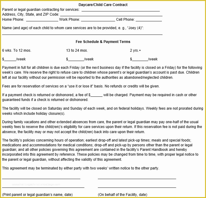 Parent Child Contract Templates Free Download Of Here to Download This Free Sample Child Care