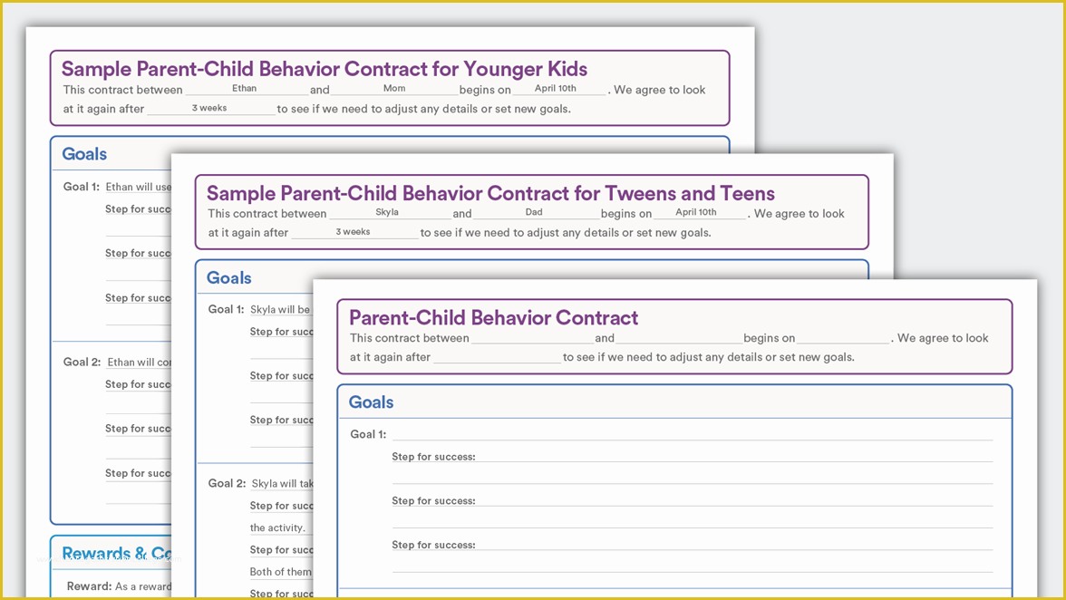 Parent Child Contract Templates Free Download Of Sample Behavior Contracts