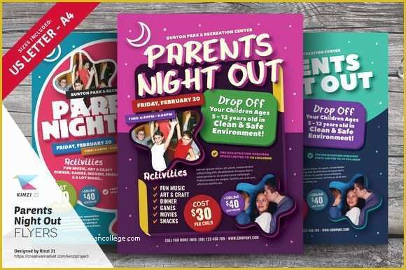 Parents Night Out Flyer Template Free Of 8 Best Parents Night Out Fundraiser Images On Pinterest