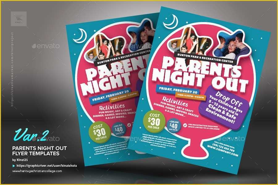 Parents Night Out Flyer Template Free Of at Parents Night Out Flyer Template Template Ideas