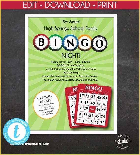 Parents Night Out Flyer Template Free Of Bingo Night Flyer Family Night Mother and son Night School