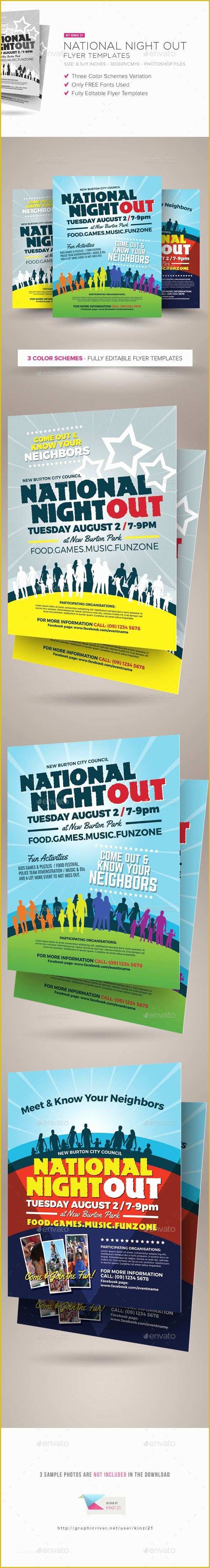 Parents Night Out Flyer Template Free Of National Night Out Flyer Templates