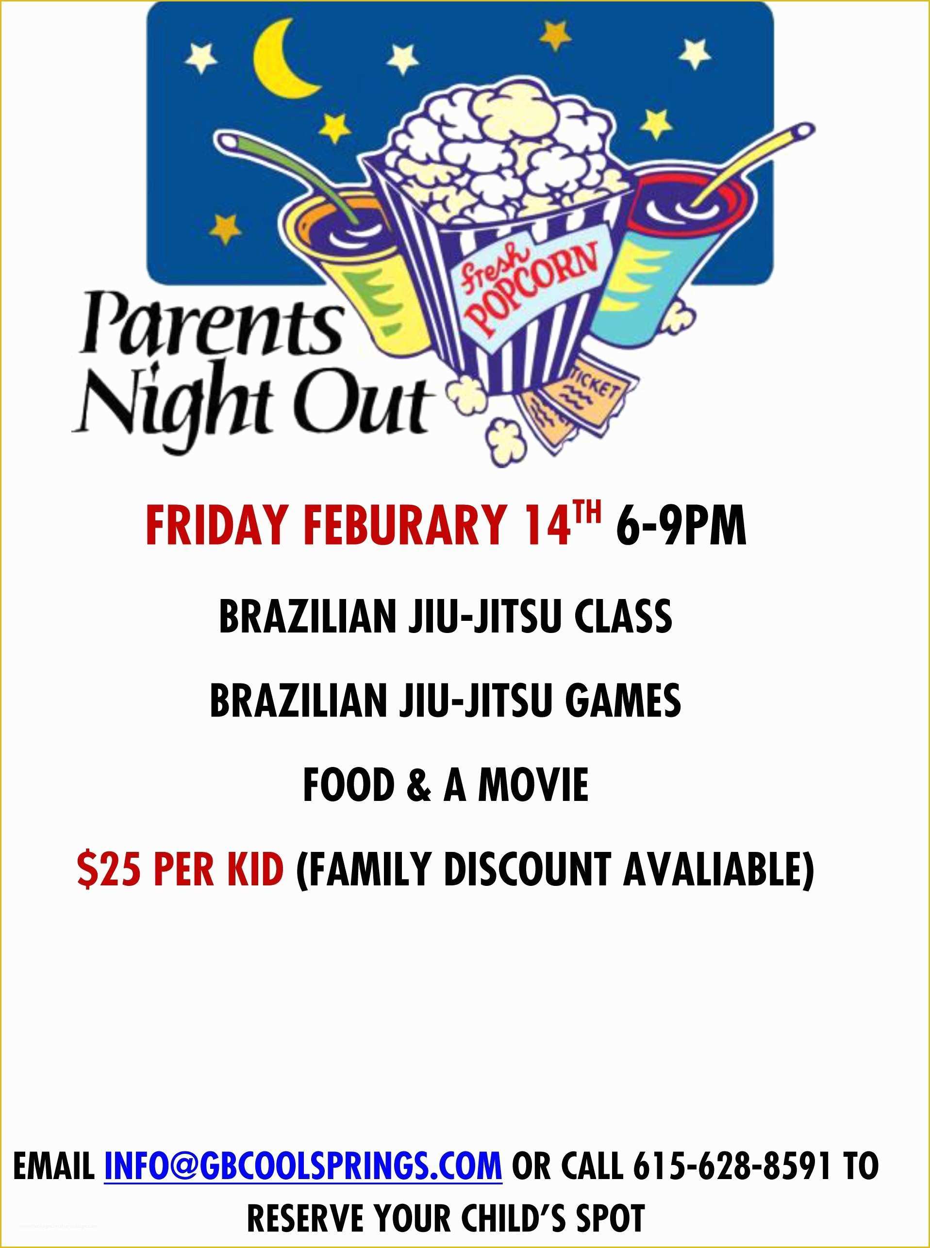 Parents Night Out Flyer Template Free Of Parents Night Out Flyer Template Free Jourjour