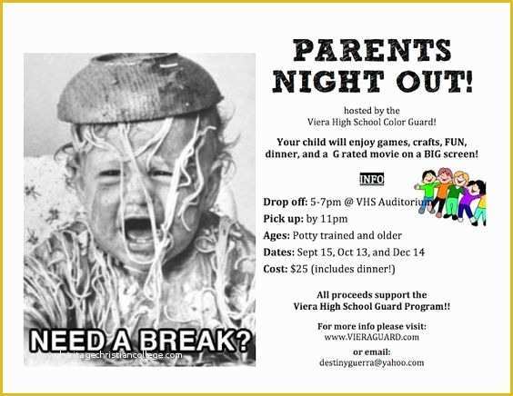 Parents Night Out Flyer Template Free Of Parents Night Out Fundraiser Omi Parents Have Bingo Night