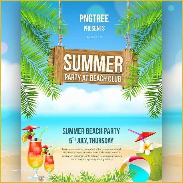 Party Flyer Template Free Download Of Creative Summer Party Flyer Template for Free Download On